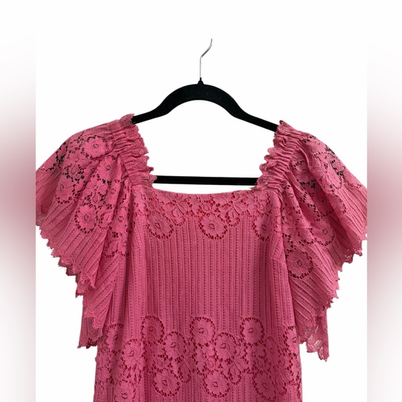 Vintage 70s lace prairie dress - Picture 3 of 5